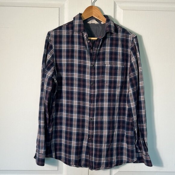 HUDSON NORTH MEN PLAID COTTON SHIRT IN SIZE MEDIUM - Picture 2 of 5